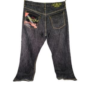 Eight 732 Straight Leg Jeans Black Motor Club